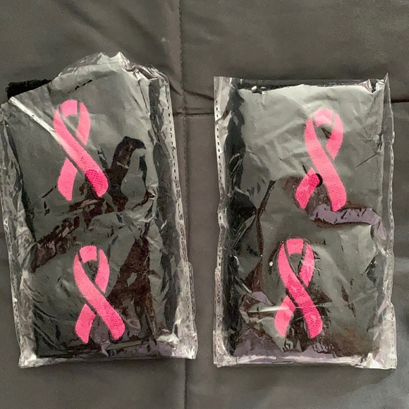 BNWOT One pair Breast Cancer wrist sweat bands - Picture 1 of 1